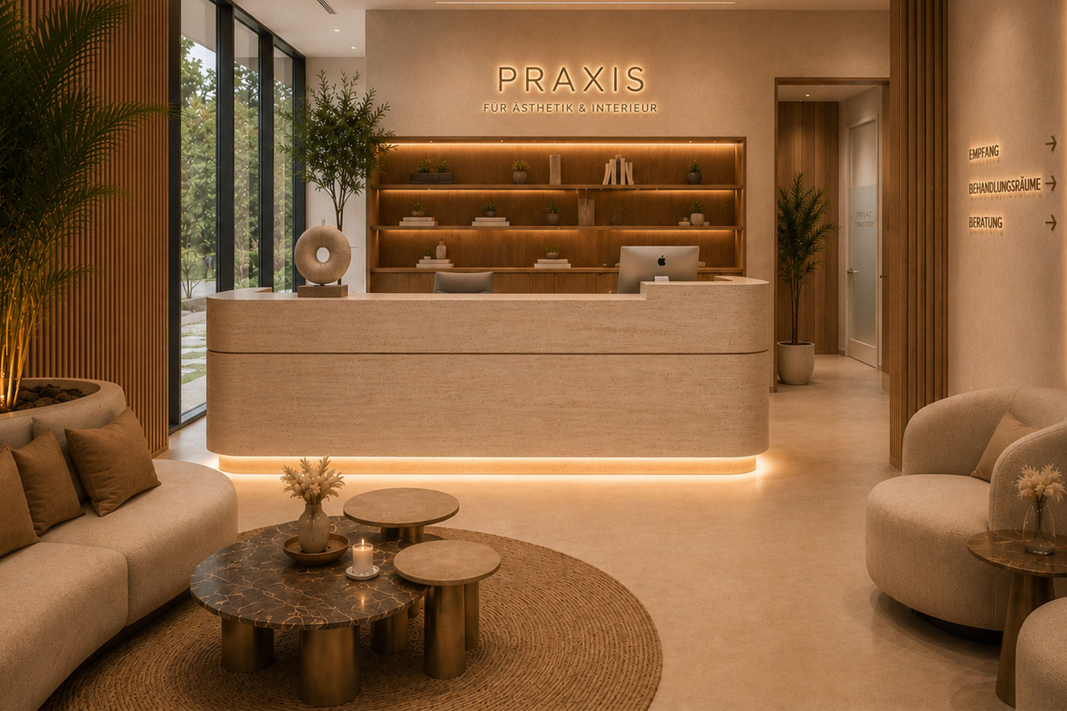 Moderne Arztpraxis Einrichtung München – stilvolle Praxisgestaltung von Egger's Interior